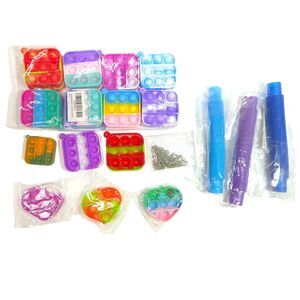 Pop Fidget Toys Set Mini Pop Its Pop Tubes Sensory Bulk Lot Party Favors New